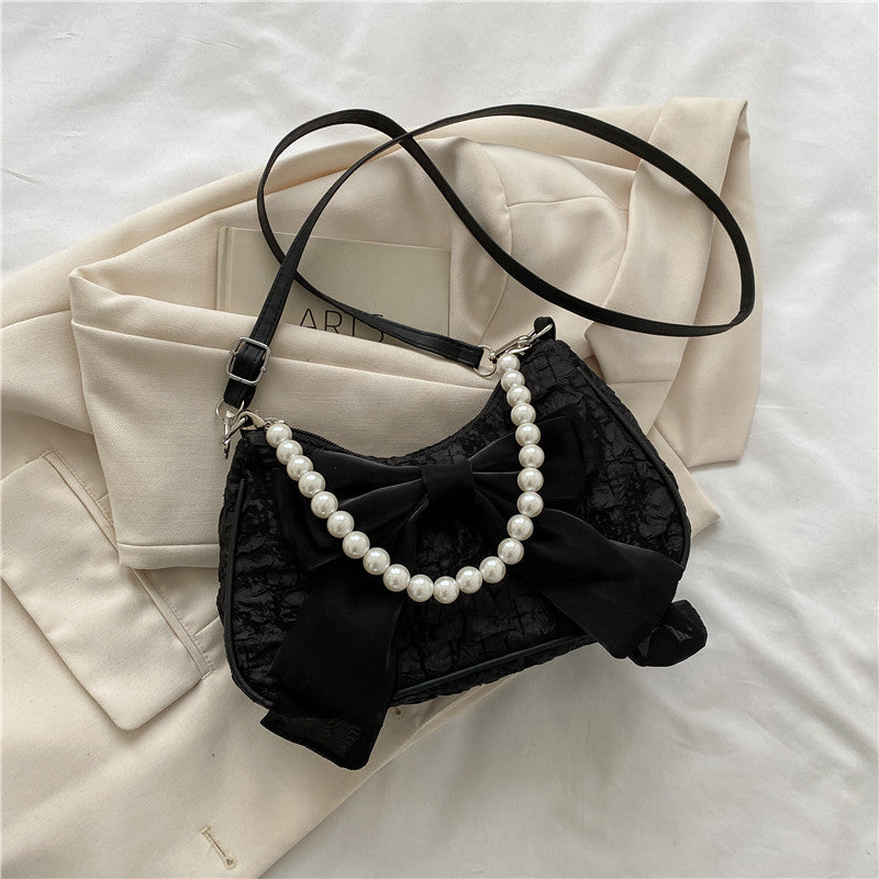 New Fashion Shoulder Bag Bow Pearl Tote