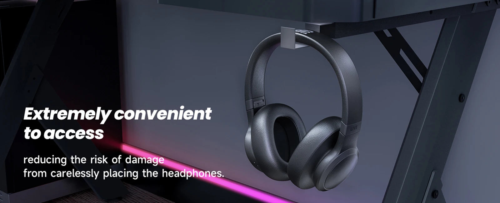 Gaming Desk RGB Lighting Ergonomic Gamer Workstation Ergonomic Carbon Fiber Computer Desk Cup Holder and Headphone Hook