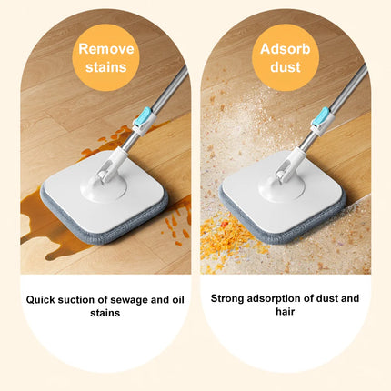 OKEYWOW 360 Spin Mop bucket set with quick squeeze mechanism and absorbent microfiber mop for efficient household floor cleaning.