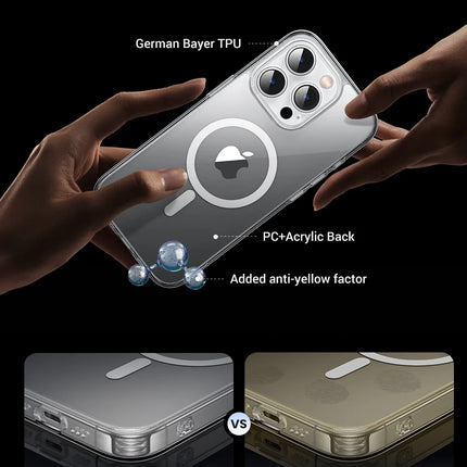 OkeyWOW magnetic shockproof TPU case for iPhone 16 and 16 Pro Max with MagSafe cover, featuring a durable protective design.