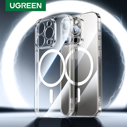 OkeyWOW UGREEN magnetic shockproof TPU case for iPhone 16/16 Pro Max with MagSafe cover, showing the black protective phone case.