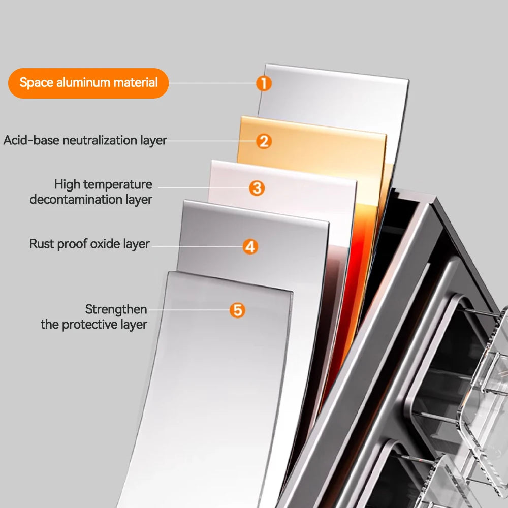 Multi-Functional Kitchen Spice Rack Storage Organizador for Cabinets Punch-free Wall Home Decor Countertop Home Decor