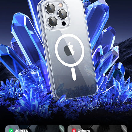 OkeyWOW Magnetic Shockproof TPU Case for iPhone 16/16 Pro Max with MagSafe cover in black, featuring protective design and magnetic attachment.