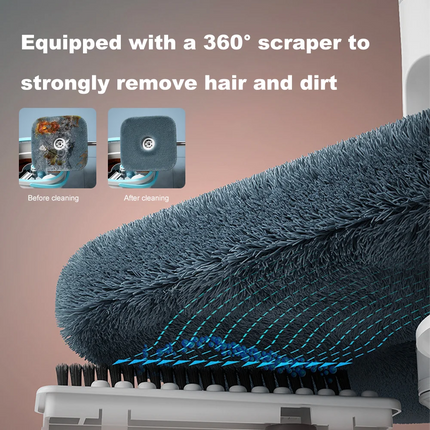 OKEYWOW 360 spin mop bucket with quick squeeze mechanism and water-absorbent household mop set for efficient floor cleaning.