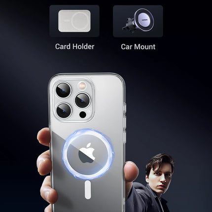 OKAYWOW magnetic shockproof TPU case for iPhone 16/16 Pro Max with MagSafe cover, featuring durable protection and sleek design.