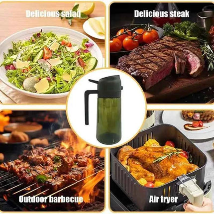 16oz Glass Oil Sprayer & Dispenser for Cooking, BBQ & Air Fryer