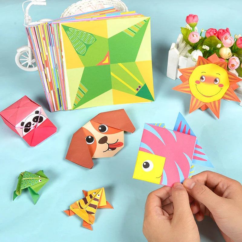 Cartoon Animal Origami Paper Cutting Book: Baby Craft Toy for Early Learning and Educational Gifts