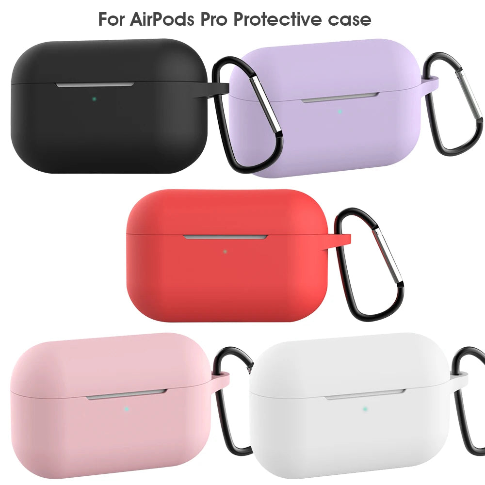 Soft Silicone Protective Case for AirPods Pro – Wireless Earphone Charging Cover