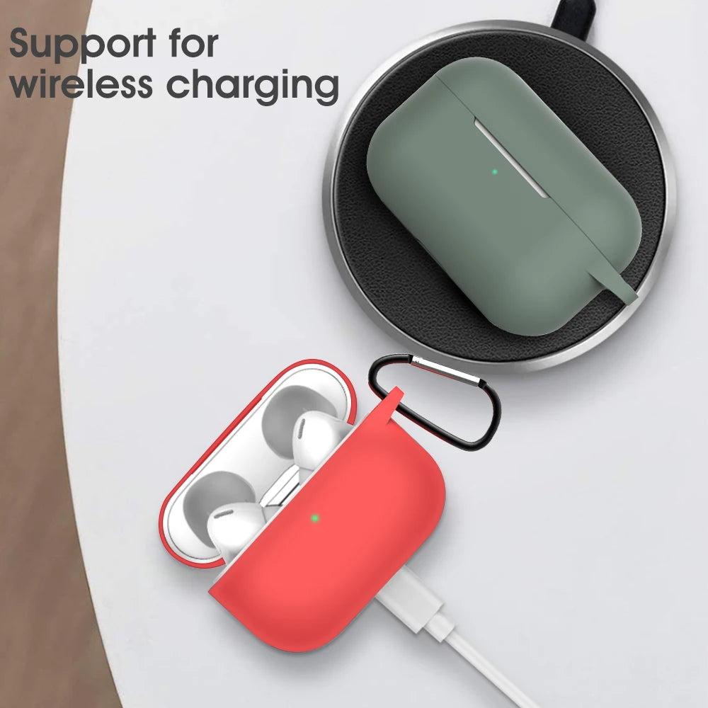 Soft Silicone Protective Case for AirPods Pro – Wireless Earphone Charging Cover