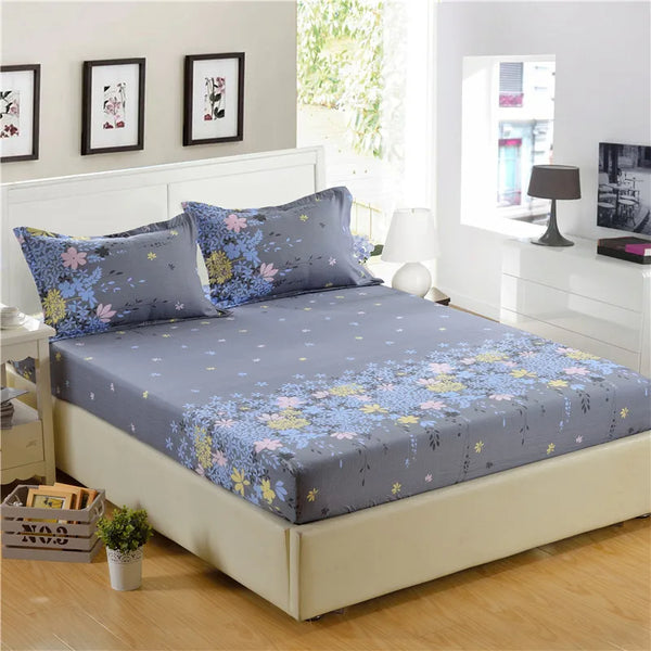 LAGMTA 1pc 100% Polyester Printed Fitted Sheet: Mattress Cover with Four Corners Elastic Band. Experience comfort and style with this durable bed sheet.