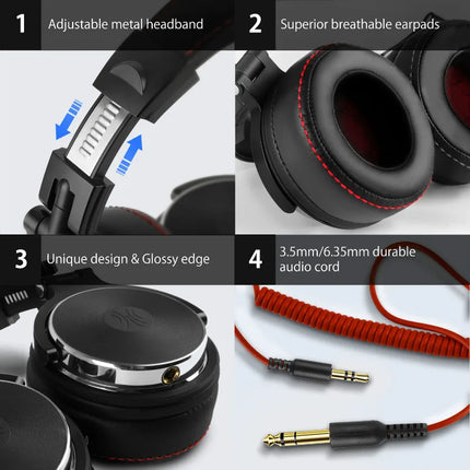 OneOdio Studio Pro Wired Over-Ear DJ Headphones with Mic