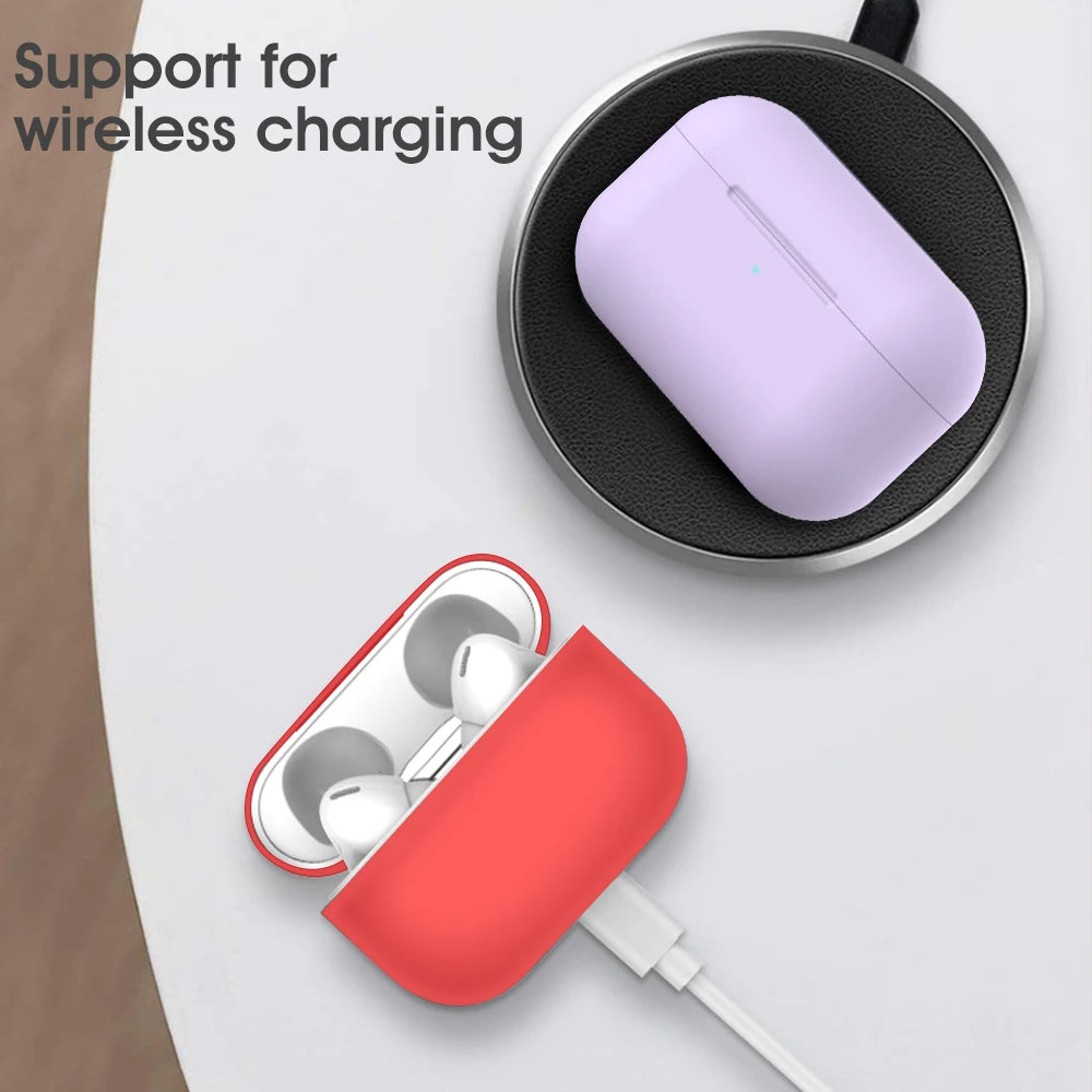 Soft Silicone Protective Case for AirPods Pro – Wireless Earphone Charging Cover
