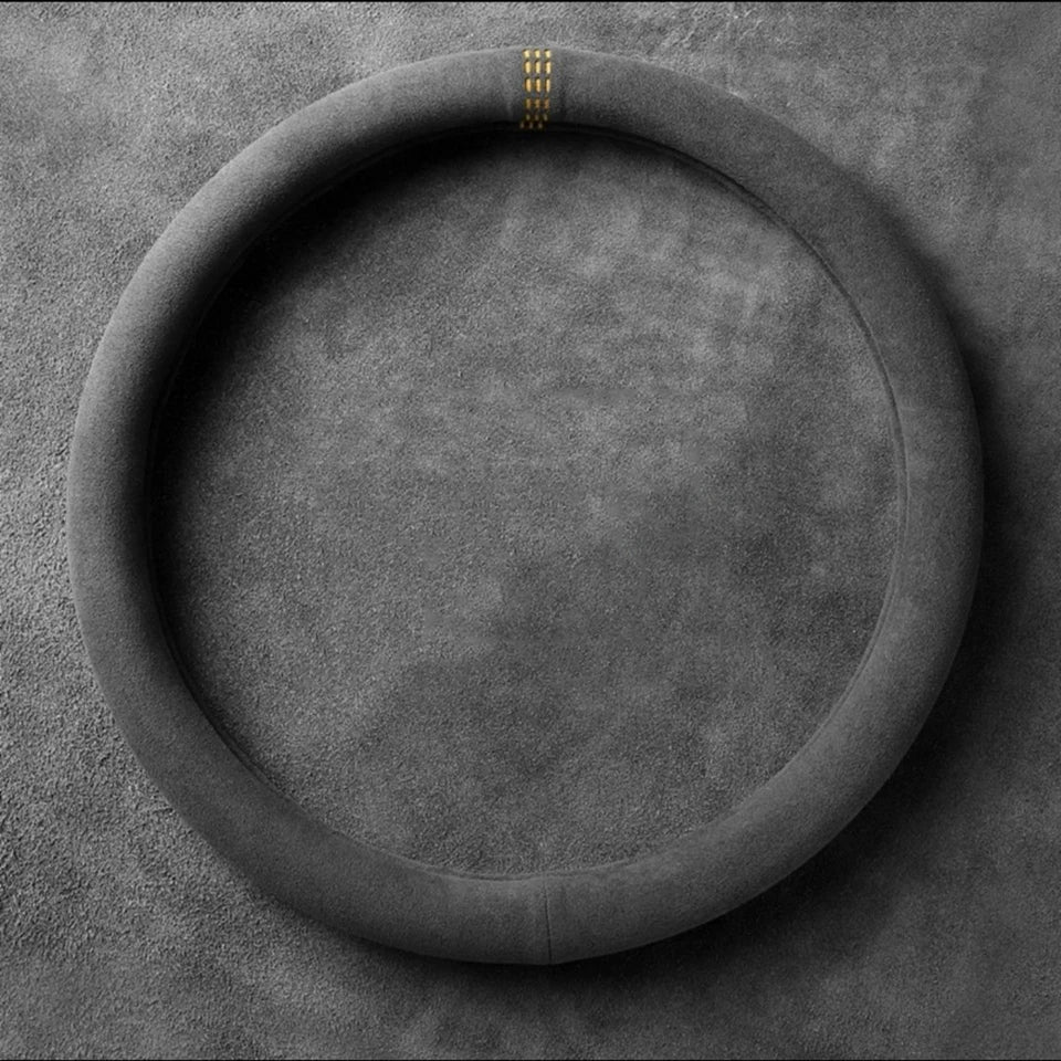 38cm Suede Leather Car Steering Wheel Cover Wear-Resistant For BMW E90 F01 F06 F10 F15 F16 F20 F21 F25 F26 F30 F32 F82 M3 G20 X5