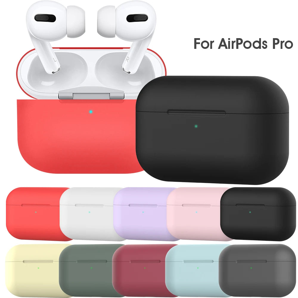 Soft Silicone Protective Case for AirPods Pro – Wireless Earphone Charging Cover