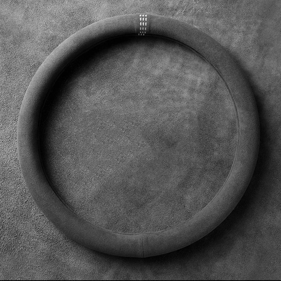 38cm Suede Leather Car Steering Wheel Cover Wear-Resistant For BMW E90 F01 F06 F10 F15 F16 F20 F21 F25 F26 F30 F32 F82 M3 G20 X5