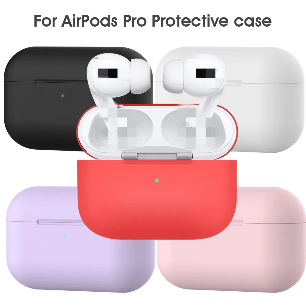 Soft Silicone Protective Case for AirPods Pro – Wireless Earphone Charging Cover