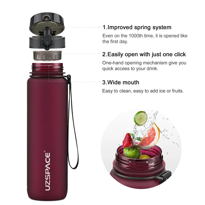 New 500/800/1000ml Sports Water Bottle: BPA-Free, Portable, Leak-proof Shaker Bottle. Ideal for workouts, gym, or travel. Enjoy Free Shipping on this item!