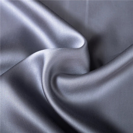 King size Mulberry silk flat sheet by OKEYWOW in solid color, showcasing smooth, luxurious silk bedding for a comfortable sleep.