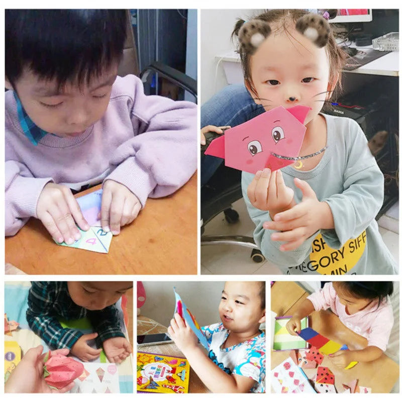 Cartoon Animal Origami Paper Cutting Book: Baby Craft Toy for Early Learning and Educational Gifts