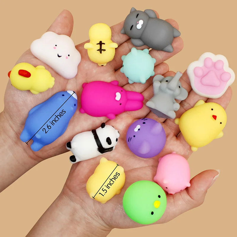 50-5PCS Kawaii Squishies Mochi Animal Squishy Toys: Antistress Ball Squeeze Party Favors for Kids, Stress Relief Birthday Gifts