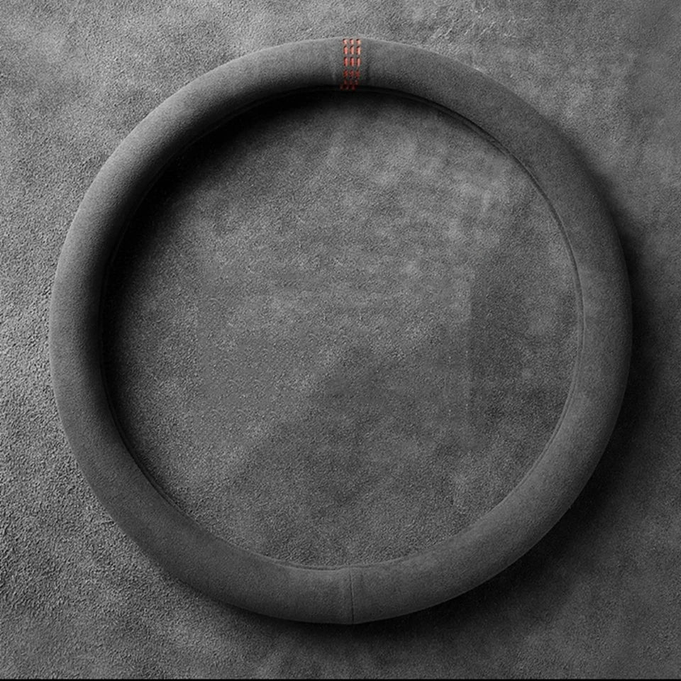 38cm Suede Leather Car Steering Wheel Cover Wear-Resistant For BMW E90 F01 F06 F10 F15 F16 F20 F21 F25 F26 F30 F32 F82 M3 G20 X5