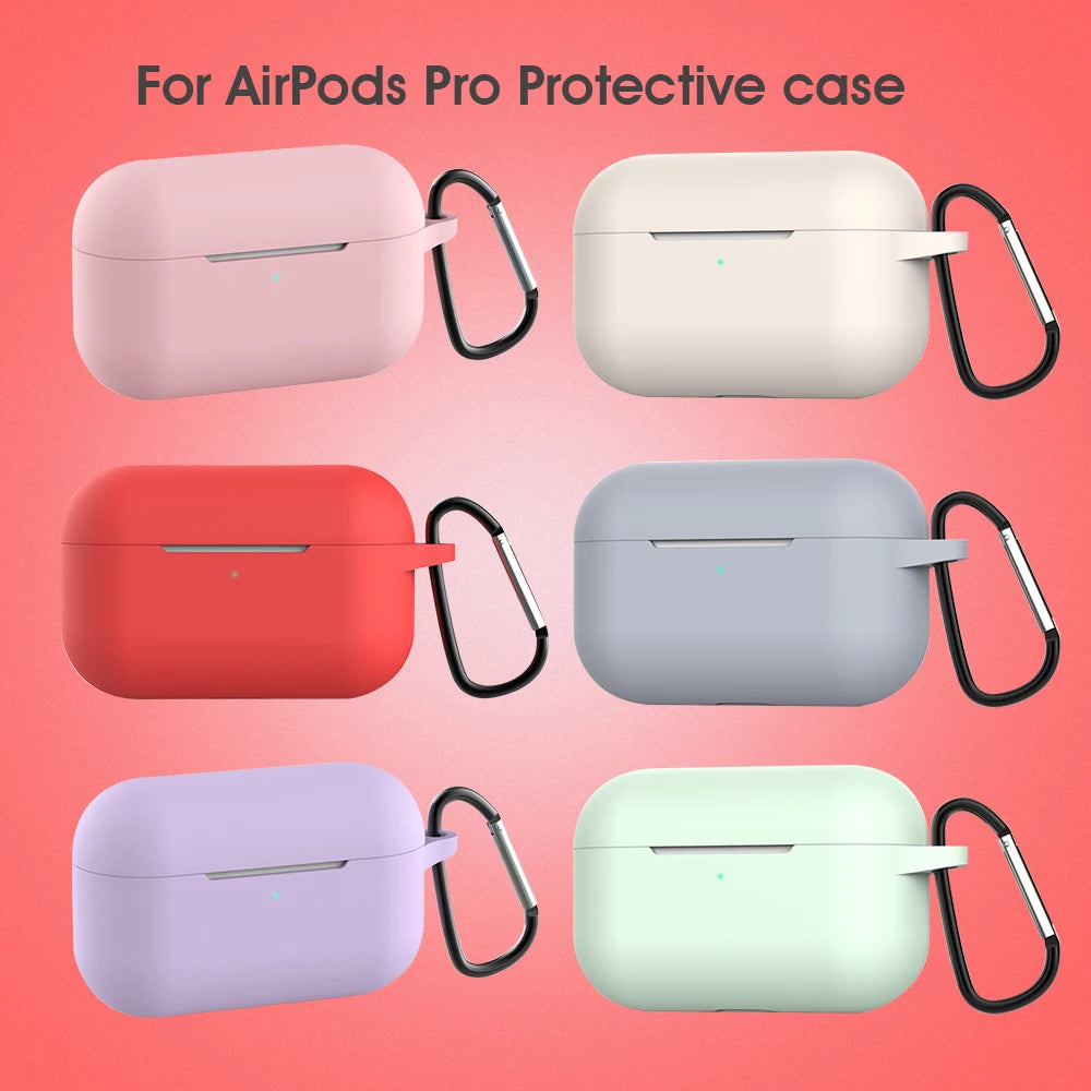 Soft Silicone Protective Case for AirPods Pro – Wireless Earphone Charging Cover