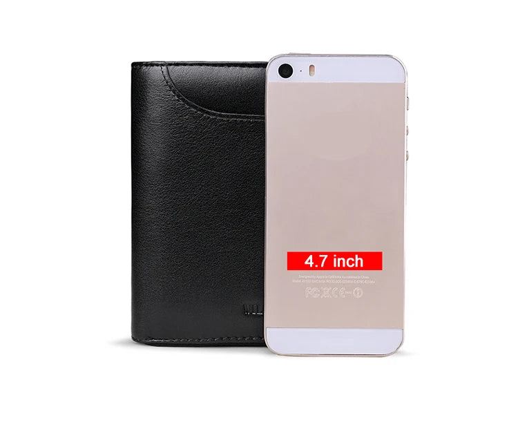 Genuine leather Wallet men's wallet business card holder business men's short Wallet Zipper Leather Wallet