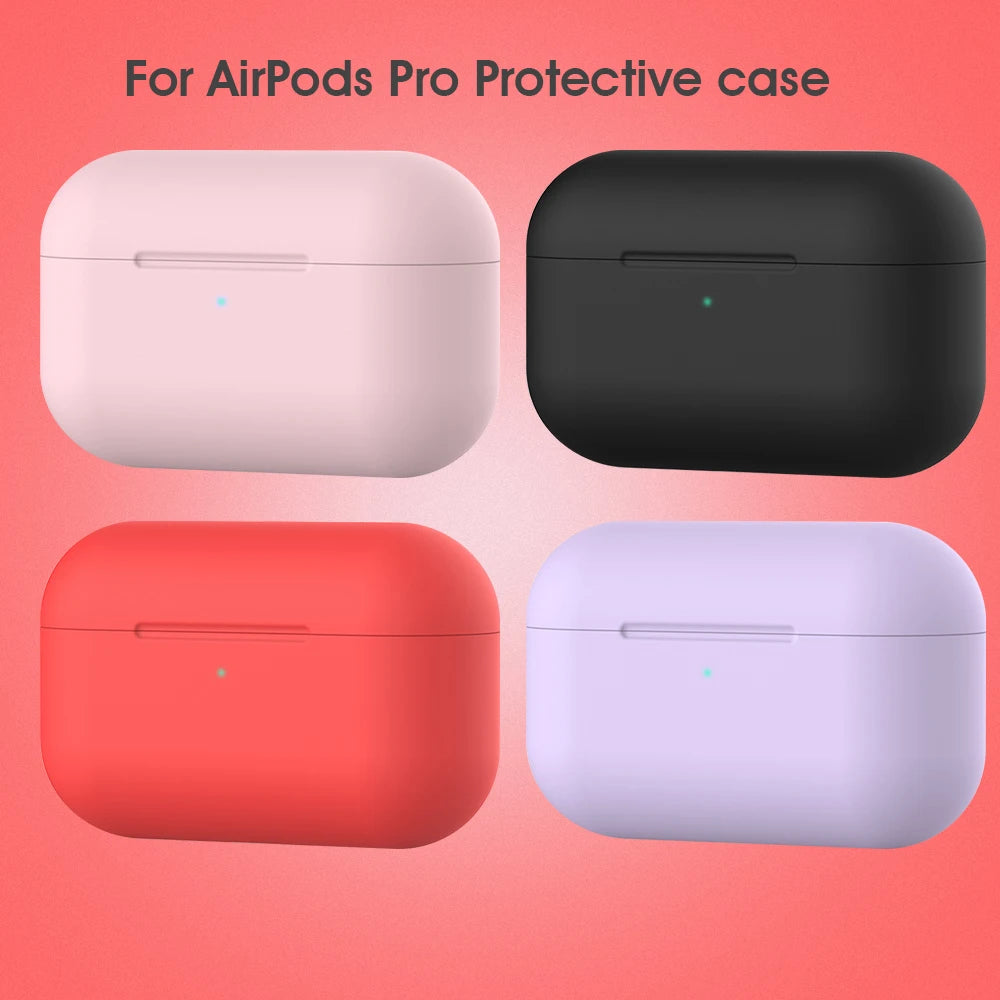 Soft Silicone Protective Case for AirPods Pro – Wireless Earphone Charging Cover