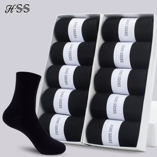 HSS Brand Cotton Socks: New Style for Men and Women - Soft, Breathable, Suitable for Summer and Winter, Plus Sizes Available