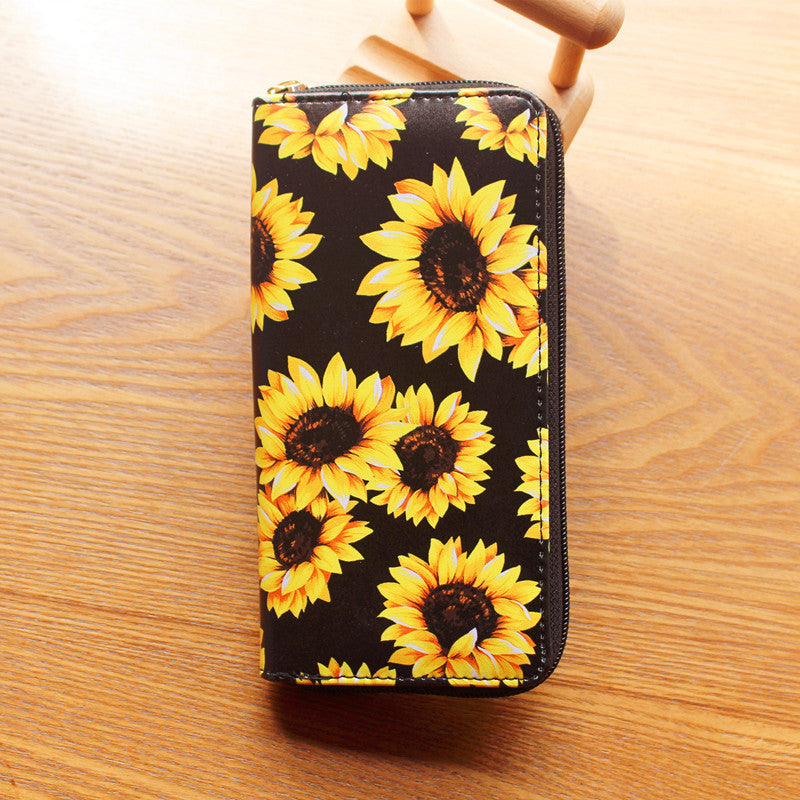 Women's Wallet Sunflower Print