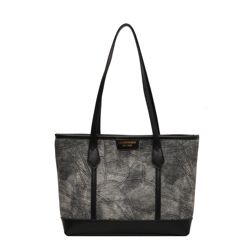 All-match One-shoulder Denim Tote Bag