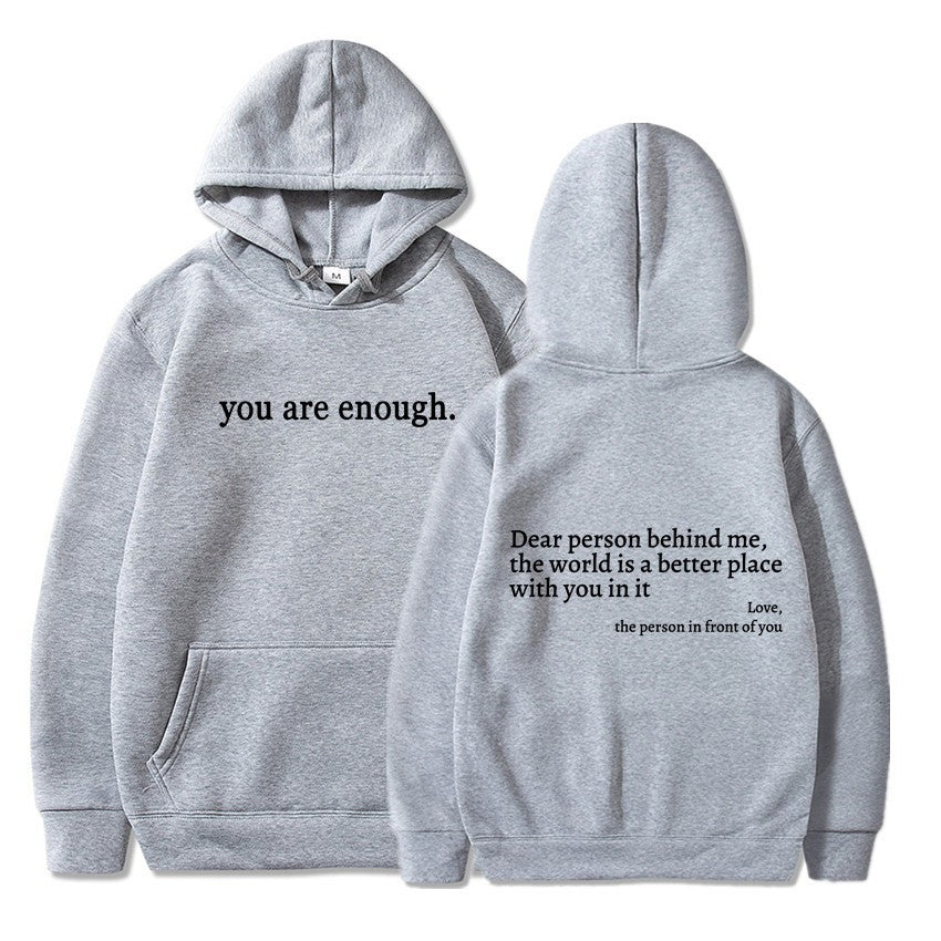 Women's Brushed Hoody Plain Letters