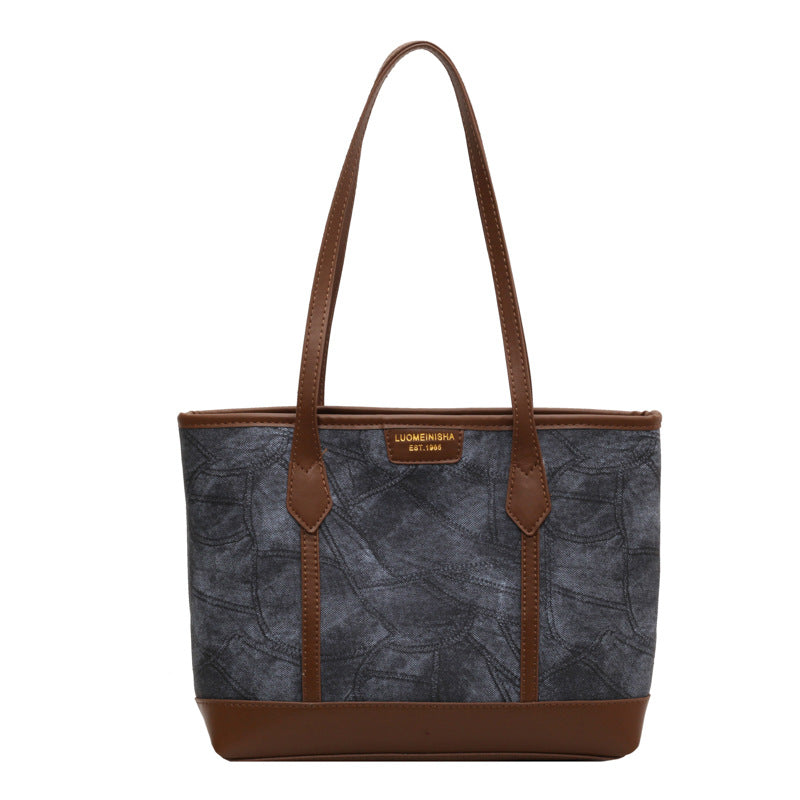 All-match One-shoulder Denim Tote Bag