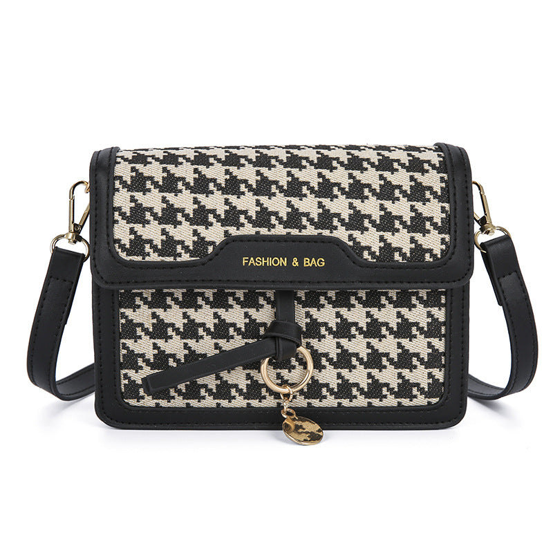 Houndstooth Pattern Large Capacity Women's Fashion Messenger Bag