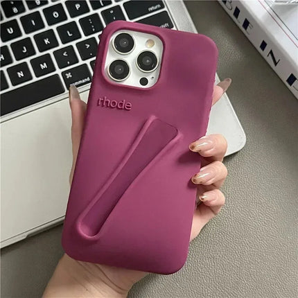 LipCase Silicone Phone Case with Lipstick Holder for iPhone