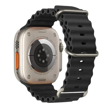 TideFlex Silicone Band for Apple Watch Ultra 2/Series 10/9/8/7/6/SE 49mm–40mm Sport Strap