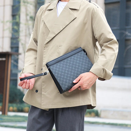 Men's envelope clutch wallet and phone bag by OKEYWOW, stylish wristlet with designer leather finish for business and casual use.