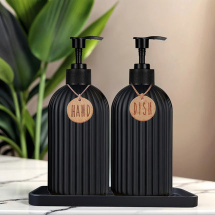 DuoSink 500ml Kitchen Soap Dispenser Set with Tray