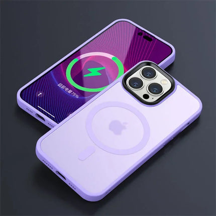 OKEWOW MagSafe magnetic matte case for iPhone, shockproof wireless charging cover for iPhone 15/14/13/12/11 Pro Max Plus