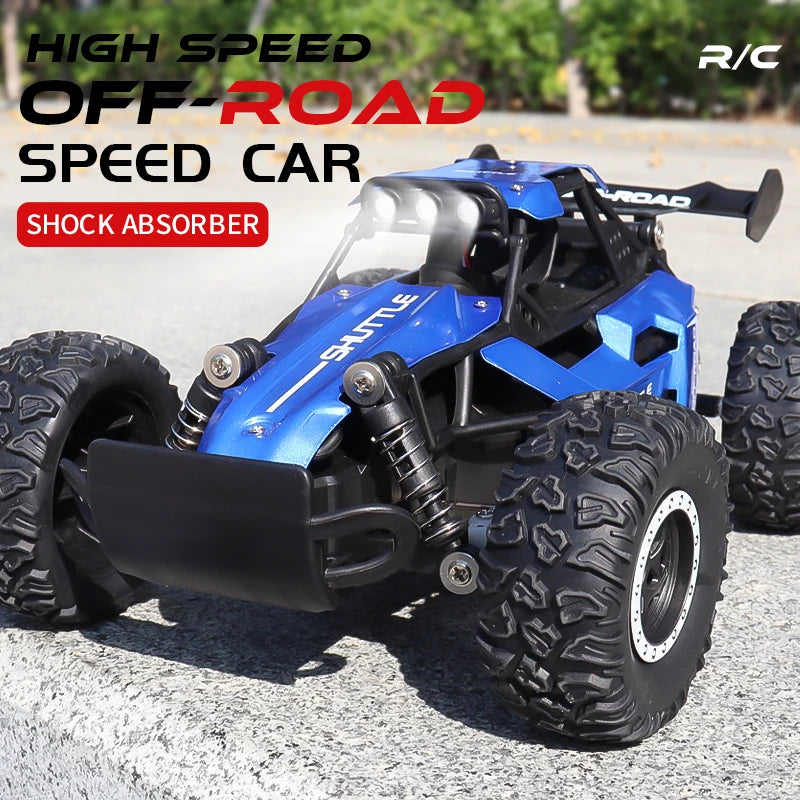 New 1:16/1:20 2.4G Model RC Car With LED Light 2WD Off-road Remote Control Climbing Vehicle Outdoor Cars Toys Gifts for Kids