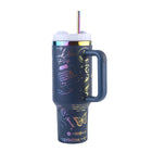 ThermoRide 40oz Stainless Steel Car Mug Vacuum Insulated Travel Tumbler with Straw