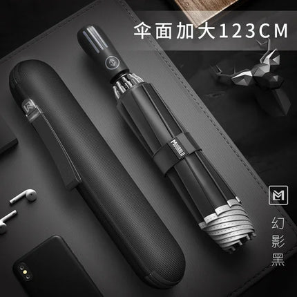 MOORRLII Windproof Inverted Folding Umbrella Automatic Lightweight Strong Luxury Rain Parasol
