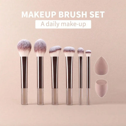 ProBlend 12-Piece Makeup Brush Set with Sponges & Powder Puff