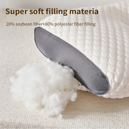NeckRest Cervical Sleep Pillow Orthopedic Soybean Fiber Massage Support Pillow SPA Comfort