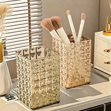 WORTHBUY Clear Makeup Brush Holder & Cosmetic Organiser