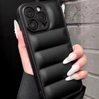 Color Puffer Silicone Case for iPhone Shockproof Soft Back Cover