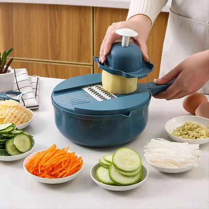 PrepEase 9-in-1 Multi Vegetable Chopper & Mandoline Slicer