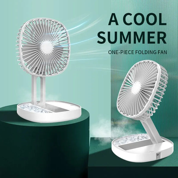 Introducing the New Summer Desktop Wall-Mounted Mini Foldable Fan: Rechargeable, Electric, and USB-powered. Perfect for small spaces, camping, and amping up your summer breeze.