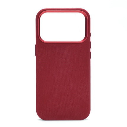 OKEYWOW iPhone Pro Max fiber leather MagSafe shockproof case with wireless charging compatibility, showcasing the sleek protective design.