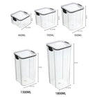 FreshLock Grain Storage Jar Set Sealed Plastic Moisture Proof Kitchen Organizer Box